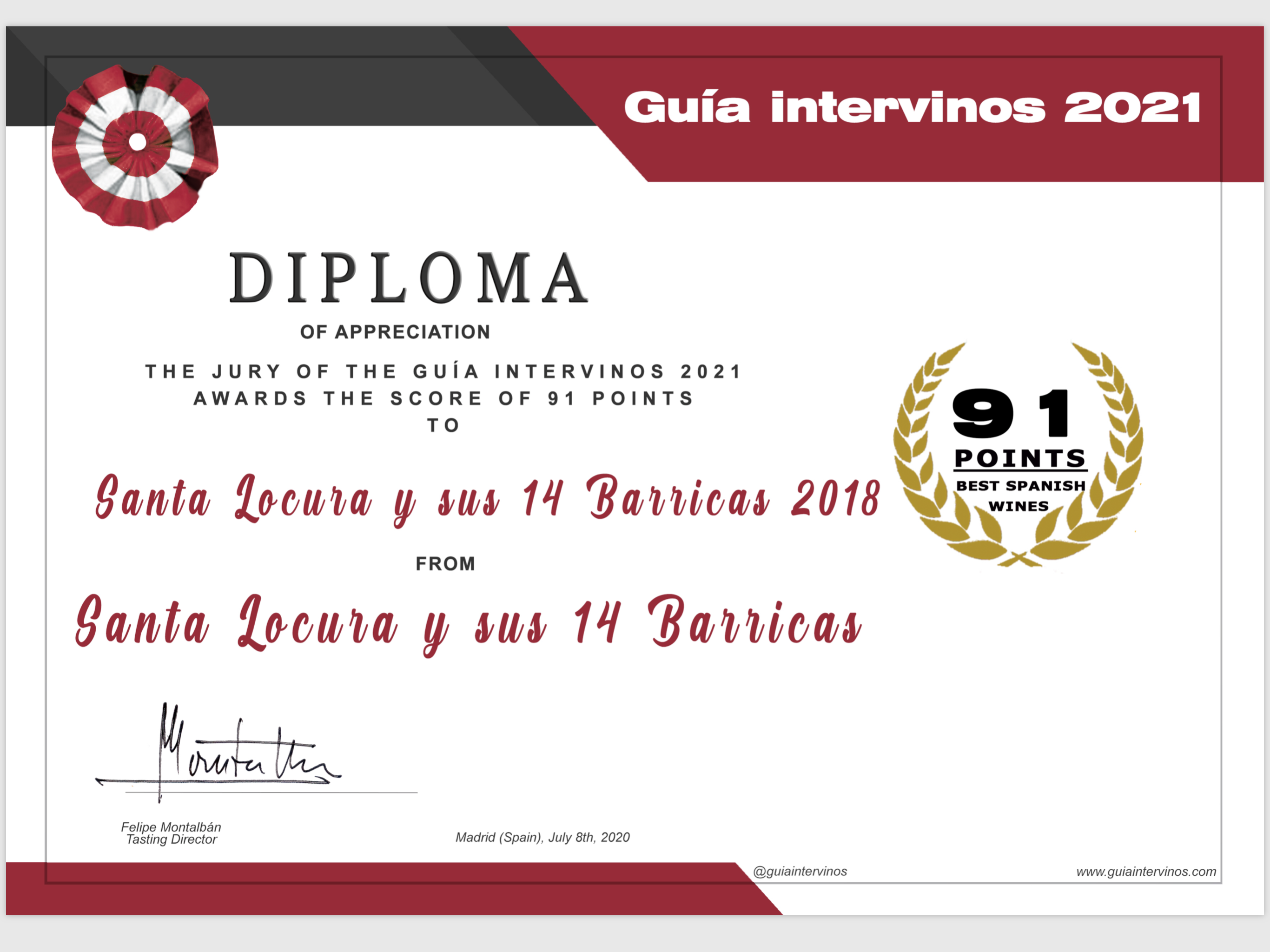 Santa Locura y sus 14 Barricas 91 puntos